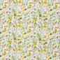 Preview: Baumwolldruck Blumen und Blätter Bunt